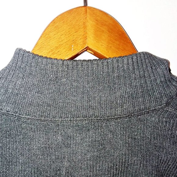 Eddie Bauer Pullover 1/4 Zip Gray w/ stripe XLT - Picture 7 of 7